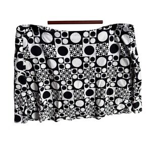 IBKUL Geometric Skort Women L UPF 50 Black White Activewear Golf Tennis Skirt